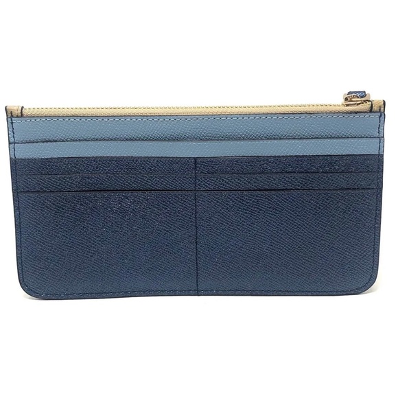 Coach Women's Zip Top Wallet in Colorblock Signature Canvas - Light Khaki/Multi - Picture 4 of 8